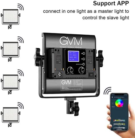 Gvm Led Video Light Rgb Led Lighting Kit With App Control 800d