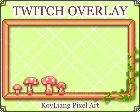 Twitch Cam Overlay Streaming Webcam Border Cute Pixel Screen Etsy