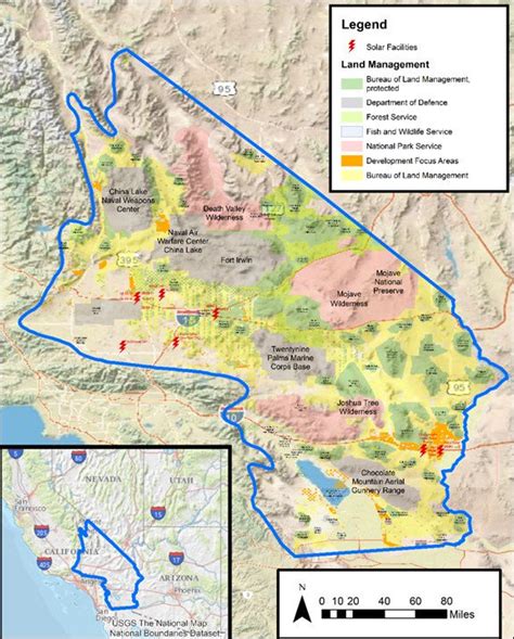 Map Of The Desert Renewable Energy Conservation Plan Drecp Study Area