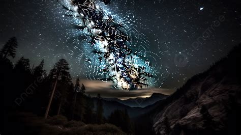 Starry Night Sky In Yosemite National Park By Kmart Background