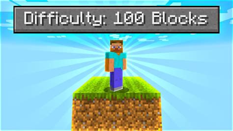 Can You Beat Minecraft With Only 100 Blocks Youtube