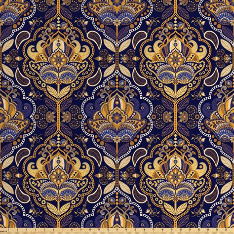 Asian Fabric By The Yard Oriental Antique Pattern Foliage Inspirations