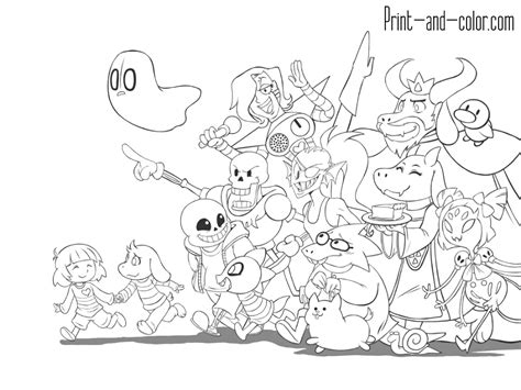 Undertale coloring pages | Print and Color.com