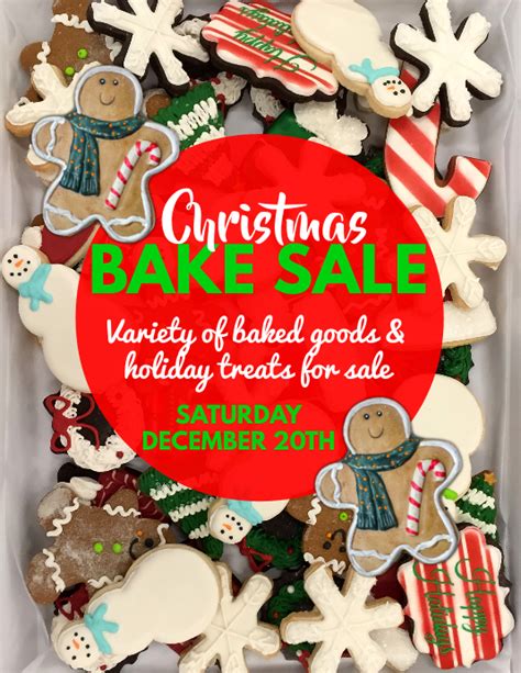 Christmas Bake Sale Flyer Template Postermywall