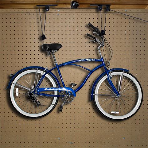 Case Of 2 Bike Lifts Hanger Hoist Ceiling Garage Bicycle Puller Mount