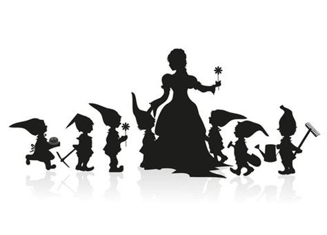 Snow White And The Seven Dwarfs Silhouette