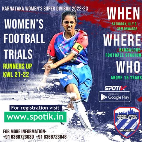 Misaka United Fc Womens Team Trials Bengaluru Spotik Sports