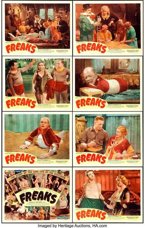 Freaks Excelsior R 1949 Lobby Card Set Of 8 11 X 14 Lot 86293 Heritage Auctions