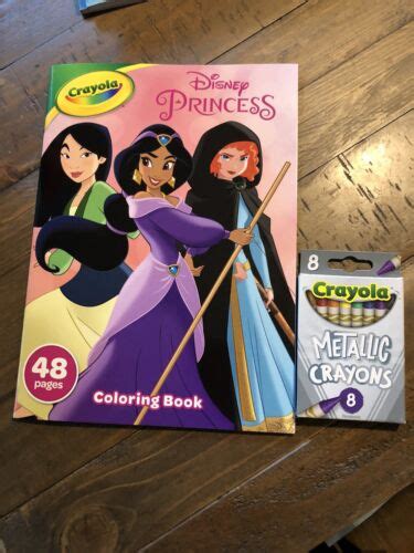 Crayola Disney Princess Coloring Book 48 Pages NEW Set W Metallic