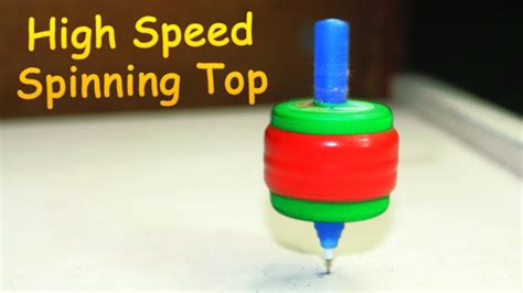 How To Make High Speed Spinning Top With Bottle Caps Youtube