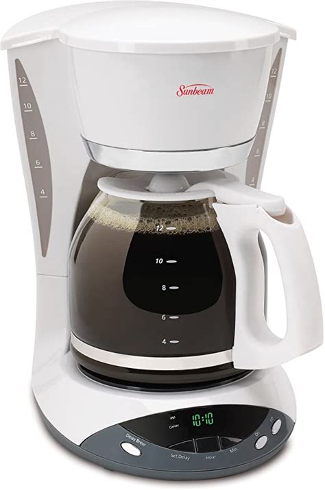 Sunbeam 12 Cup Programmable Coffee Maker White Amazonca Home