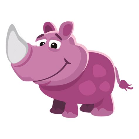 Rhino Funny Cartoon Transparent Png And Svg Vector File