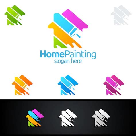 Free House Painting Logo Vector Warehouse Of Ideas