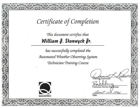 Printable Doc File Free Training Completion Certificate Templates 1