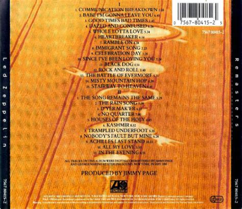 Led Zeppelin Remasters Compilation 1990