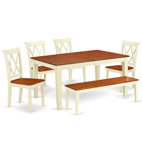Paniz 3 piece breakfast nook dining set. August Grove Laforce 6 Piece Extendable Solid Wood ...