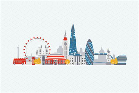 London Landmarks Work Illustrations Creative Market