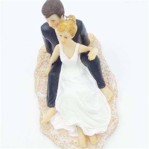 Bride And Groom Beach Wedding Cake Topper Davidfreydesign