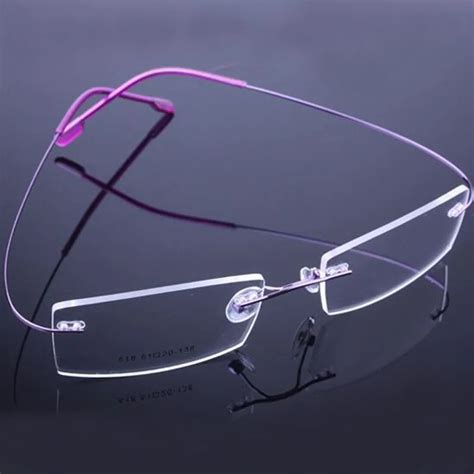 Top Sell Retail 9 Colors Lightweight Rimless Glasses Frames Memory Titanium Eyeglasses Spectacle