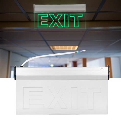 Exit Emergency Sign Ac220v 3w Led Pmma 350x180mm1378x709in Emergency