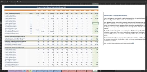 Manufacturing Budget Template Excel
