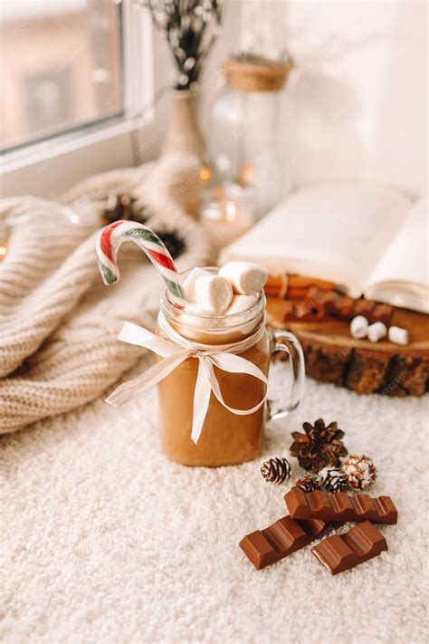 Premium Photo A Cup Of Cocoa With Marshmallows In A Cozy Homely