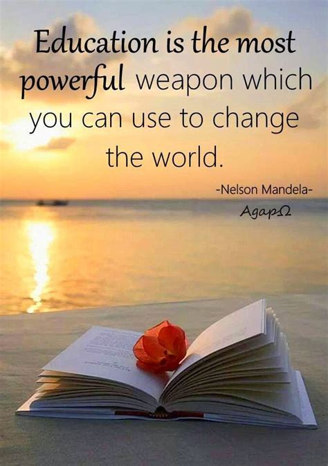 Education Is The Most Powerful Weapon Which You Can Use To Change The