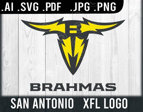 San Antonio Brahmas Svg Xfl Football Team Logo And Cut File Etsy Canada
