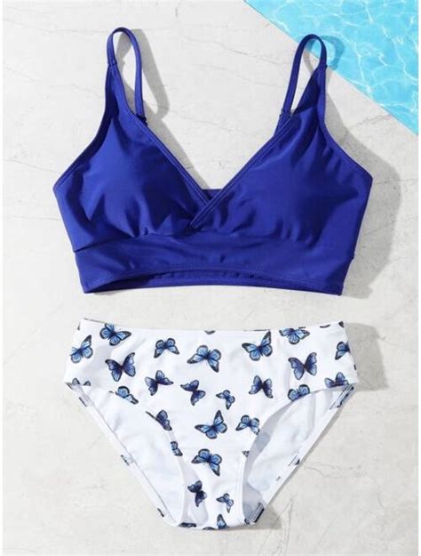 Buy Shein Girls Butterfly Print Bikini Swimsuit Online Topofstyle