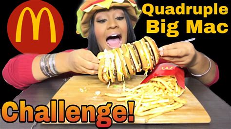 Quadruple Big Mac Challenge Zaddychunkchunk Youtube