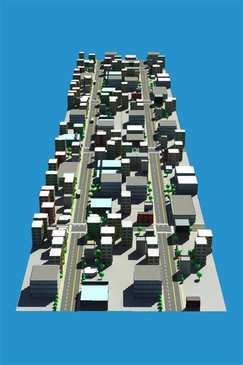 Low Poly City Model 3d Free Vr Ar Low Poly 3d Model Cgtrader