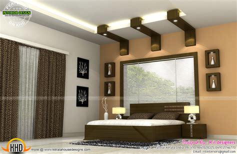 Interiors of bedrooms and kitchen - Kerala home design and ...