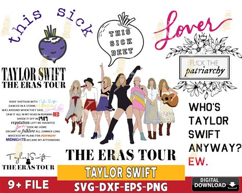 Taylor Swift Svg Swiftie The Eras Tour Svg Eras Tour Svg Inspire
