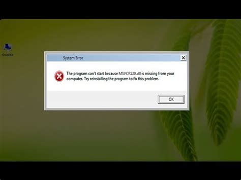 This application failed to start because msvcr120.dll was not found. How to Fix MSVCR120.dll Missing Error. - YouTube