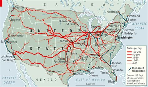 Passenger Train Lines Usa Map