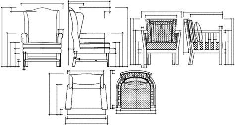 Classic Armchair Dwg 054 3d Models Armchairs And Sofas Armchair