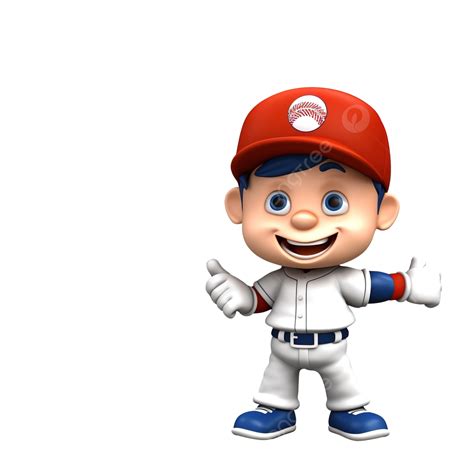 Baseball Mascot 3d Character Illustration Holding Blank White Banner
