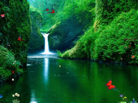 Windows 10 Free Waterfalls Screensaver Green Waterfalls Screensaver