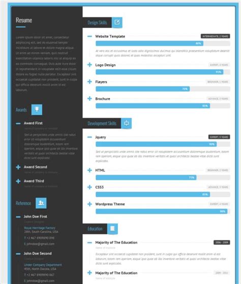 It really is super simple to get your own github cv. 42+ HTML5 Resume Templates - Free Samples, Examples Format ...