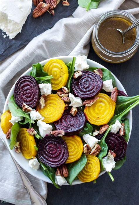 Roasted Beet Spinach And Goat Cheese Salad Recipe Runner