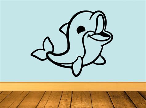 Happy Little Dolphin Decal Dolphin Decal By Decaltheory On Etsy Wall