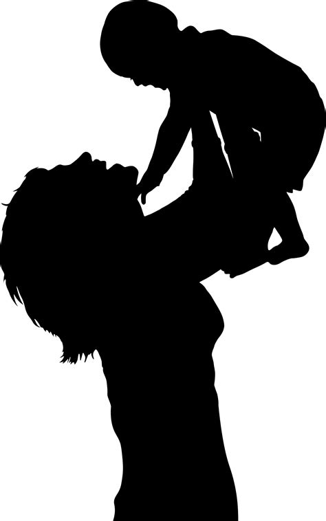 Clipart Mother And Baby Silhouette