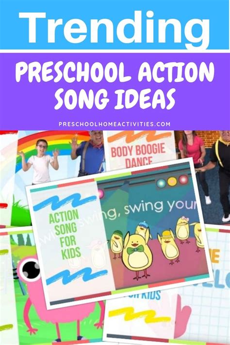 Being stuck inside doesn't have to mean being bored! Trending Preschool Action Song Ideas - Preschool Home ...