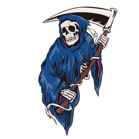 Grim Reaper Ghost Vector Png Images Grim Reaper Blue Illustration