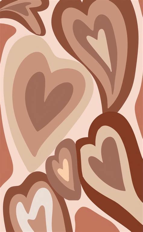 Brown Hearts Aesthetic Wallpaper Aesthetic Wallpaper Brown Heart