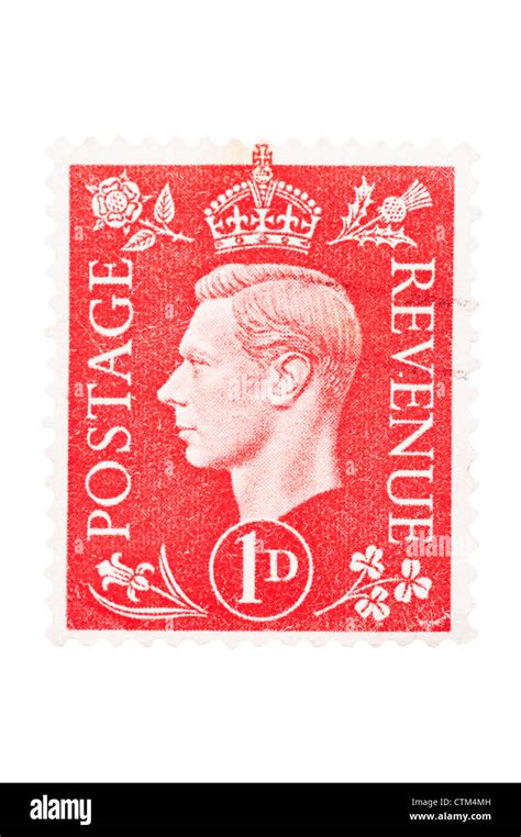 Red One Penny Stamp King George Penny Matrix