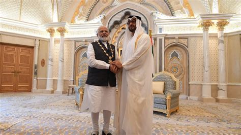 pm modi conferred uae s highest civilian honour order of zayed india news zee news