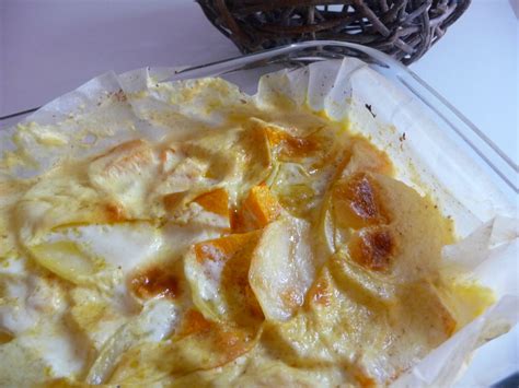 Papilles On Off Gratin de pommes de terre potiron carottes et