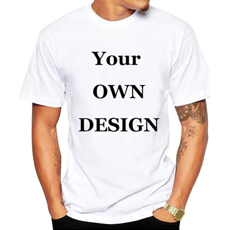 Your Own Design Brand Logopicture White Custom T Shirt Plus Size T Shirt Men Clothing In T