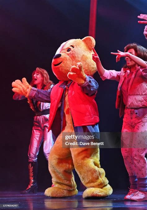 Pudsey Joins Cast Members Onstage At The Back To The Future X Bbc News Photo Getty Images